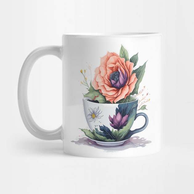 Flower in a Tea Cup by Luvleigh